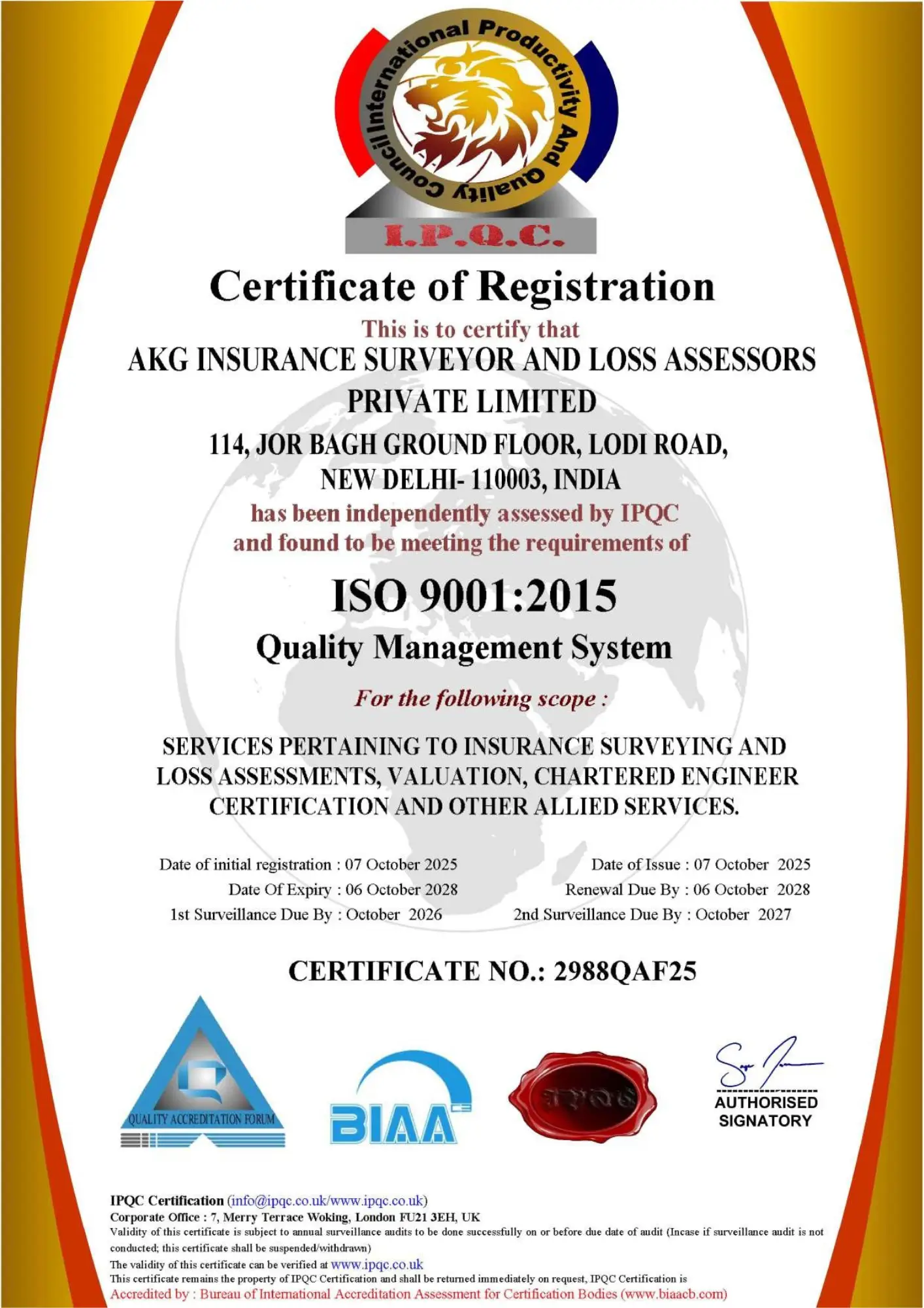 ISO Certificate